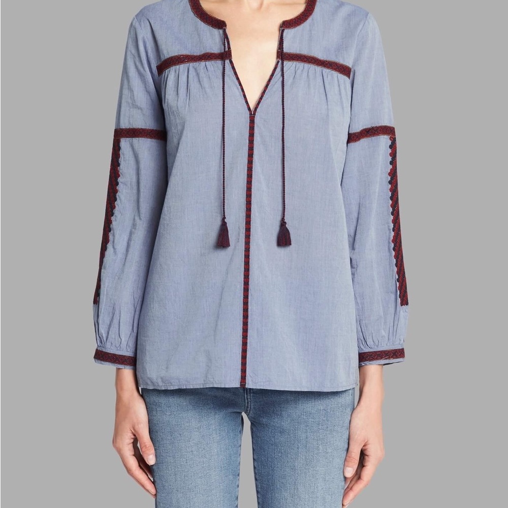 Joie Blue Chambray Marlen Blouse
